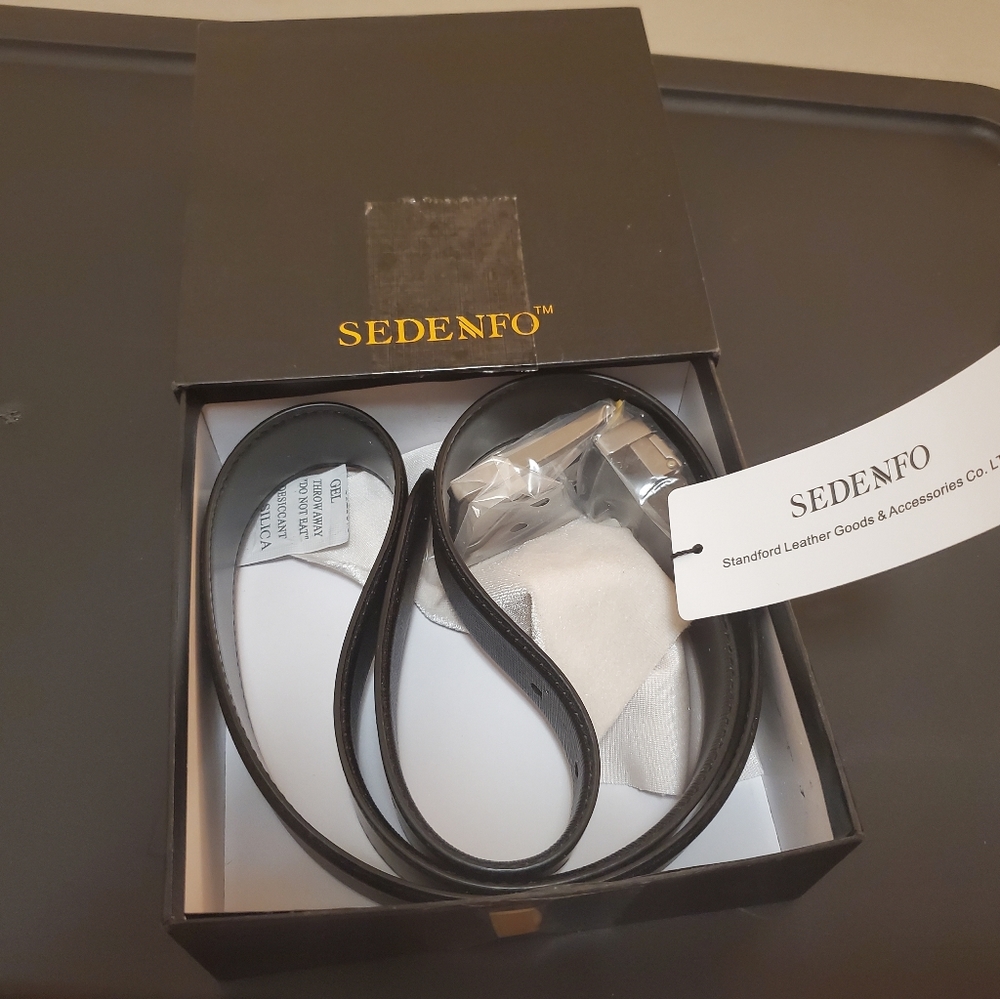 Men's Black Genuine Leather Belt